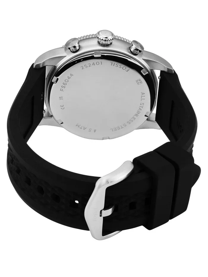 Watches Fossil Fossil Sport Tourer Chronograph Gents Black Silicone Watch