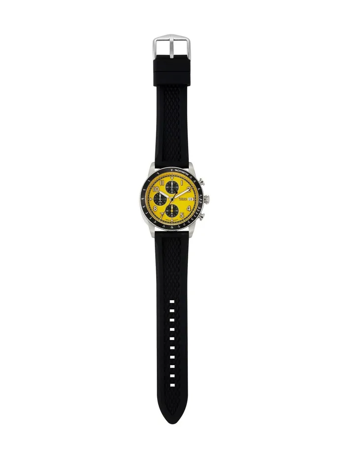 Watches Fossil Fossil Sport Tourer Chronograph Gents Black Silicone Watch