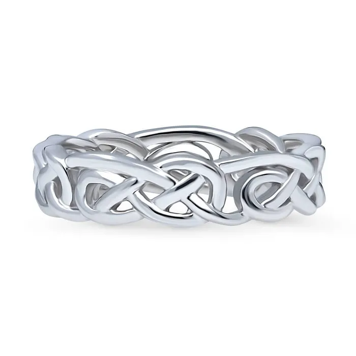 Woven Celtic Knot Stackable Band in Sterling Silver BERRICLE Rings