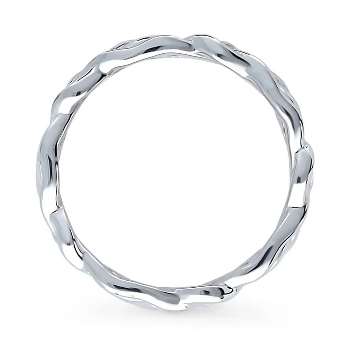 Woven Celtic Knot Stackable Band in Sterling Silver BERRICLE Rings
