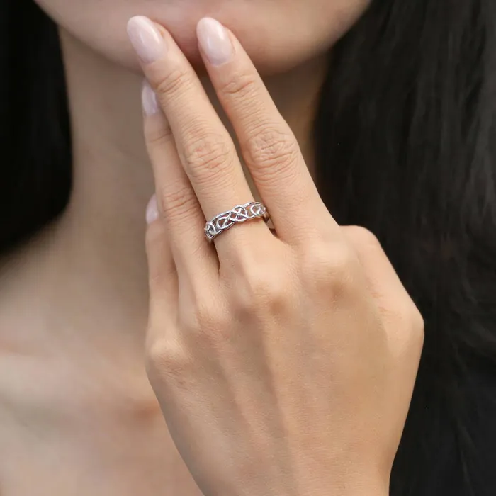 Woven Celtic Knot Stackable Band in Sterling Silver BERRICLE Rings