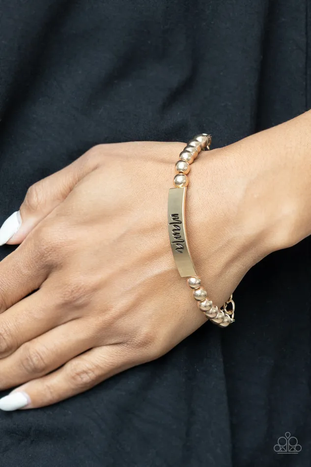 All Eyes On U Jewelry Paparazzi Accessories Bracelets Mom Squad Gold Paparazzi Bracelet