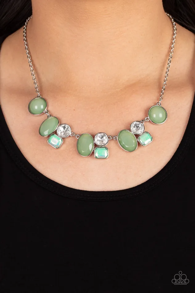 All Eyes On U Jewelry Paparazzi Accessories Necklaces Fantasy World Green Paparazzi Necklace