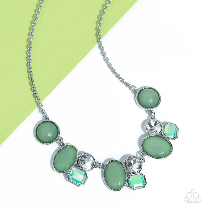 All Eyes On U Jewelry Paparazzi Accessories Necklaces Fantasy World Green Paparazzi Necklace