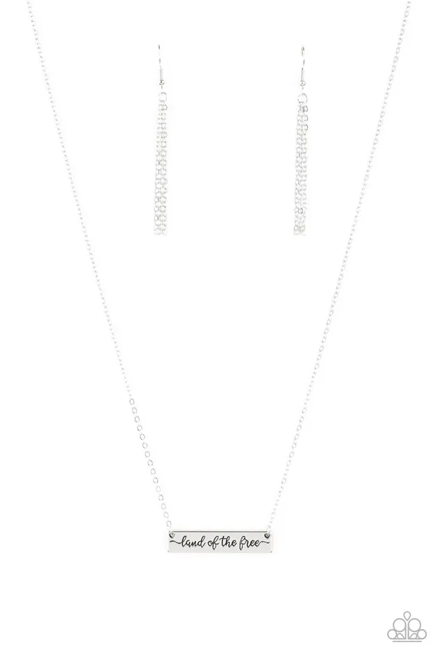 All Eyes On U Jewelry Paparazzi Accessories Necklaces Land Of The Free Silver Paparazzi Necklace All Eyes On U Jewelry Paparazzi Accessories Necklaces Land Of The Free Silver Paparazzi Necklace