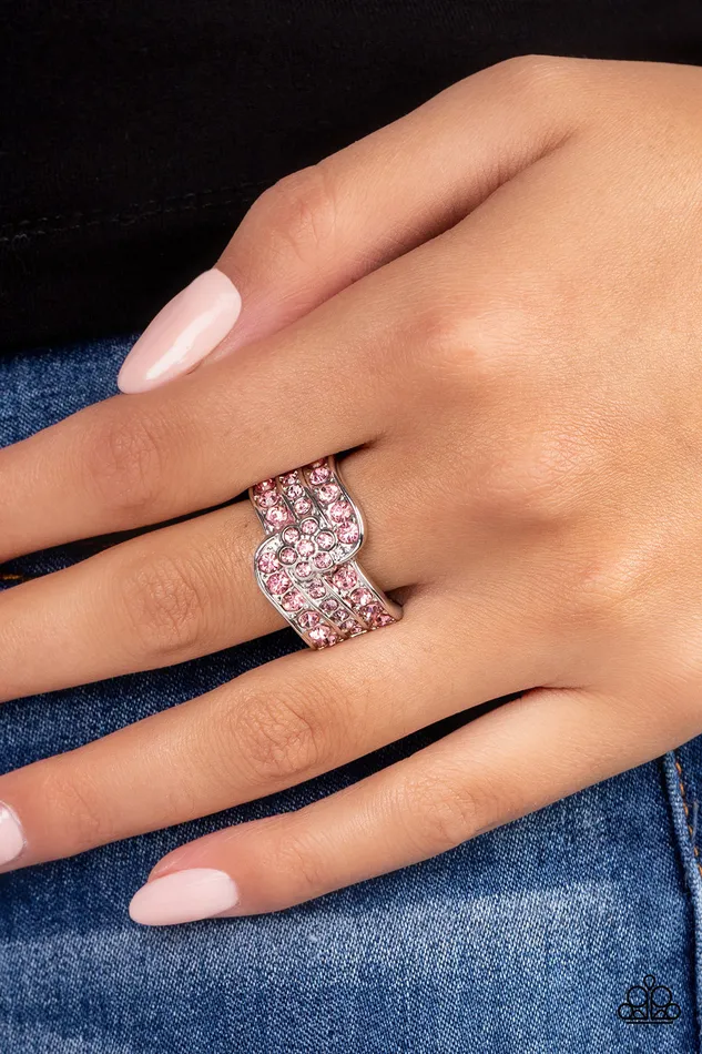 All Eyes On U Jewelry Paparazzi Accessories Rings No Flowers Barred Pink Paparazzi Ring