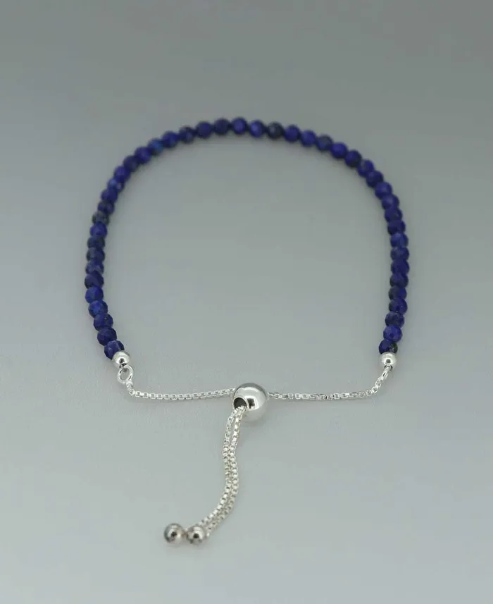Bracelets Adjustable Sterling Silver Bolo Bracelet with Dainty Gemstone Beads Buddha Groove