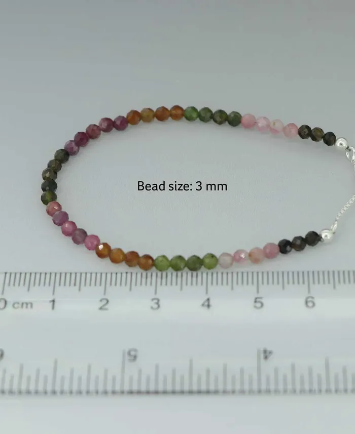 Bracelets Adjustable Sterling Silver Bolo Bracelet with Dainty Gemstone Beads Buddha Groove