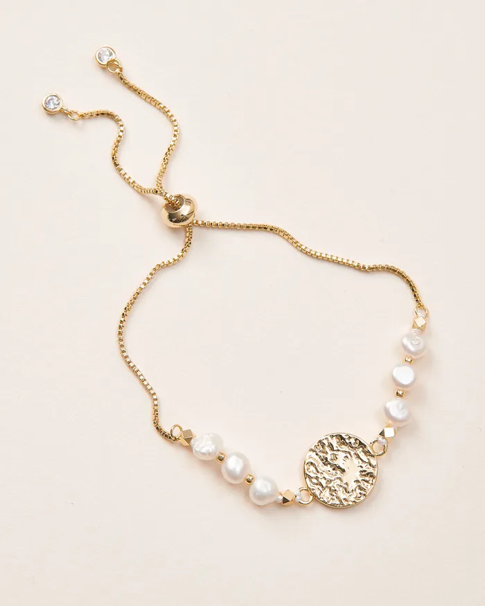 Bracelets Dareth Colburn Parker Pearl Coin Adjustable Bracelet