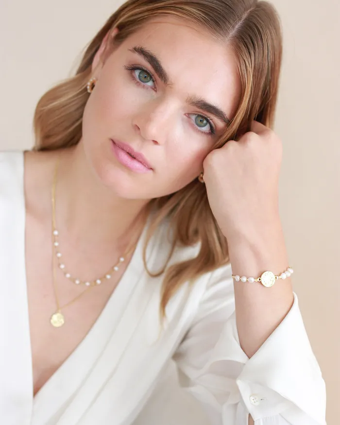 Bracelets Dareth Colburn Parker Pearl Coin Adjustable Bracelet