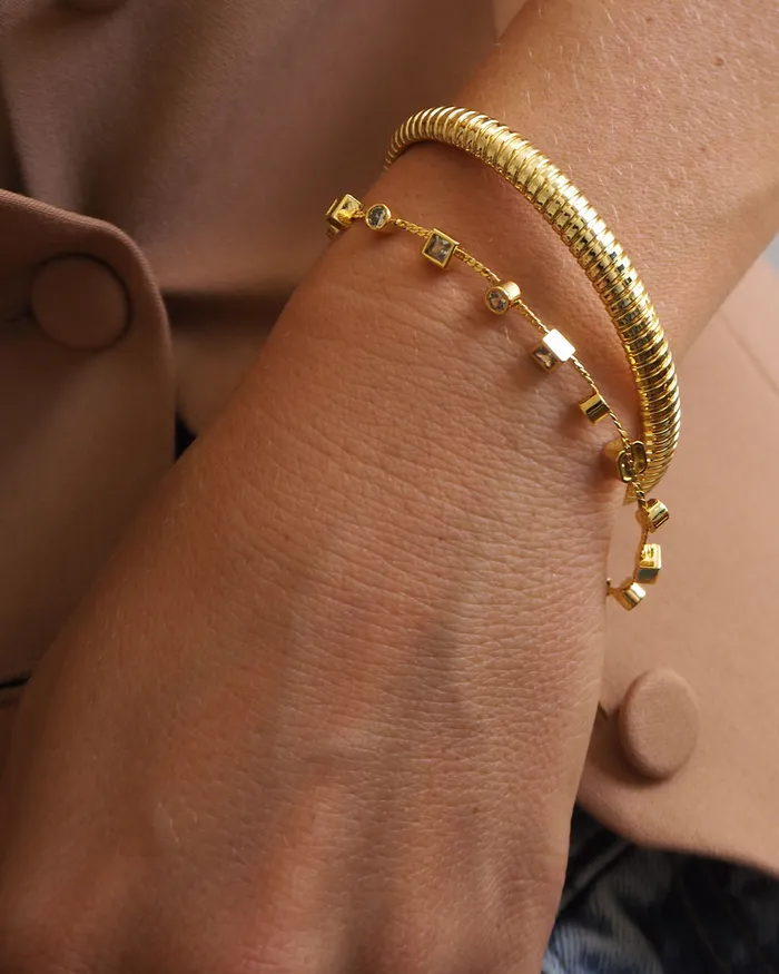 Bracelets Luv Aj Bezel Stone Stud Bracelet Gold Bracelets Luv Aj Bezel Stone Stud Bracelet Gold