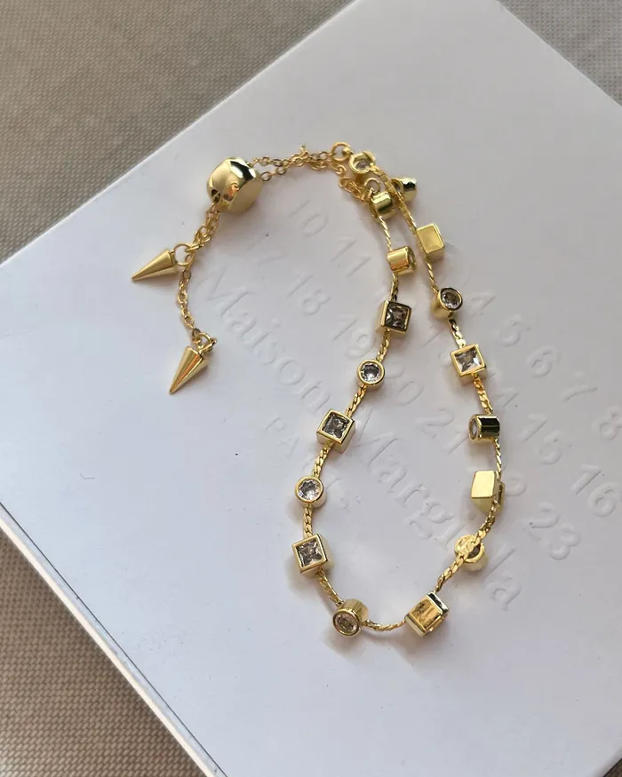 Bracelets Luv Aj Bezel Stone Stud Bracelet Gold Bracelets Luv Aj Bezel Stone Stud Bracelet Gold