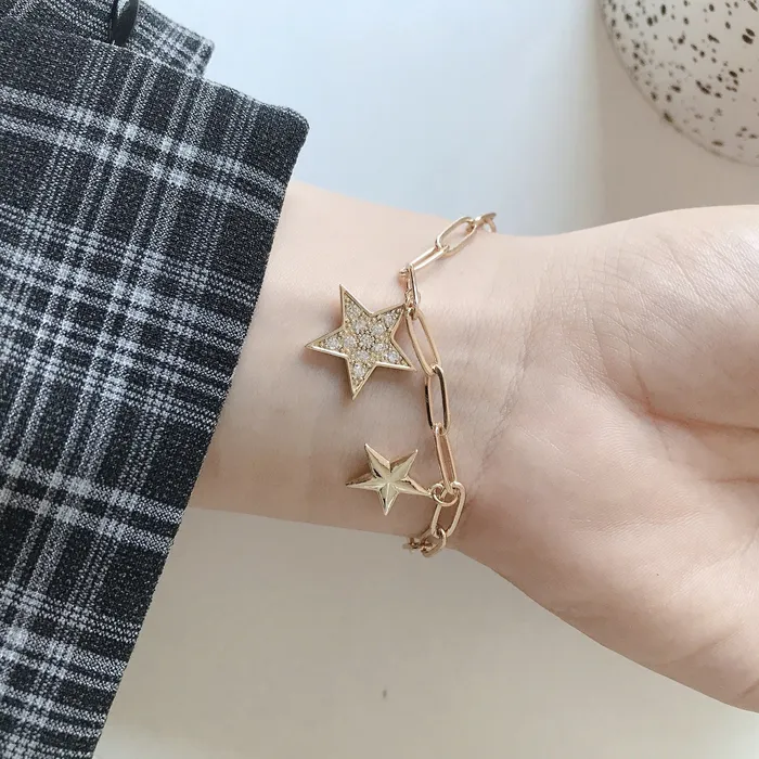 Bracelets Refined by AnnaKaci Gold Star Pendent Bracelet Bracelets Refined by AnnaKaci Gold Star Pendent Bracelet