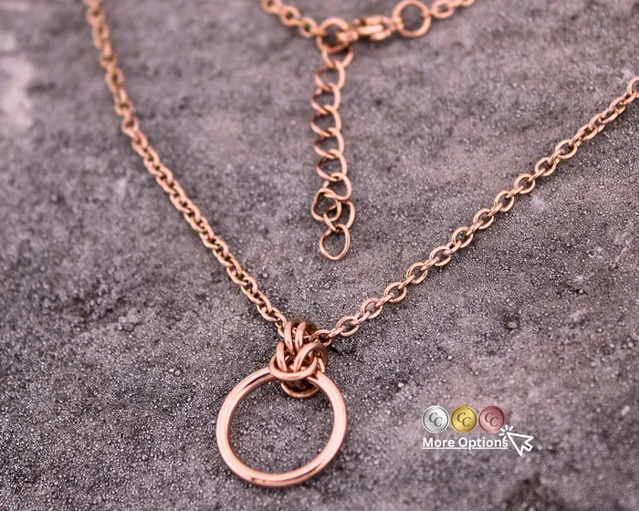 Captive Collars Necklaces Rose Gold O Ring Necklace