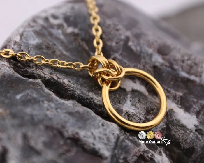 Captive Collars Necklaces Rose Gold O Ring Necklace