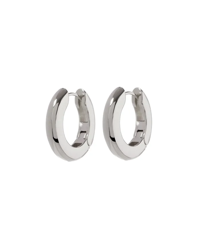 Carmella Huggies 20mm Silver Luv Aj Rings