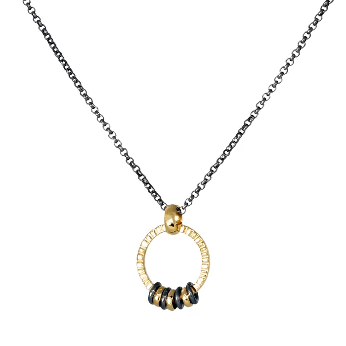 Circle of Life Gold Necklace Small Q Evon Necklaces