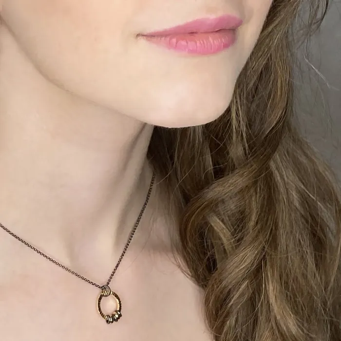 Circle of Life Gold Necklace Small Q Evon Necklaces