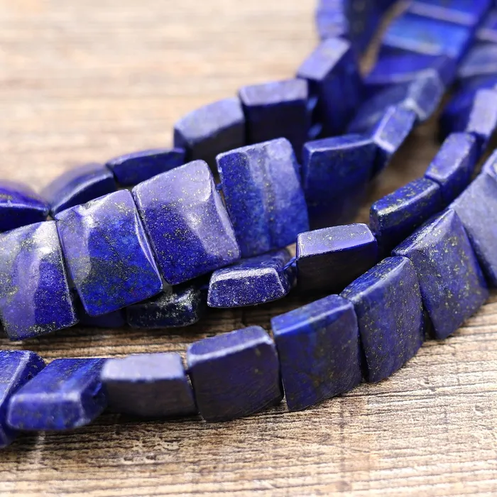Double Drilled Blue Lapis Rectangle Two Hole Bracelet Title Beads 155 Strand Intrinsic Trading Bracelets