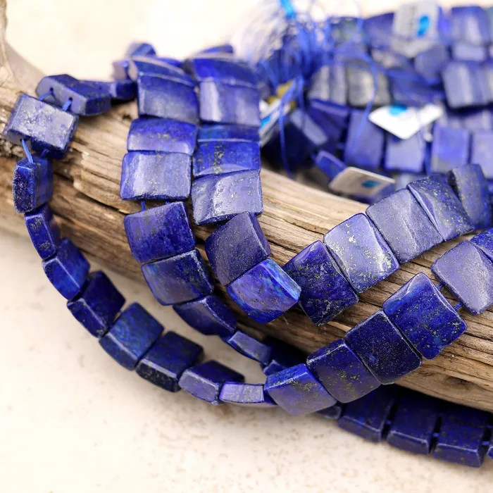 Double Drilled Blue Lapis Rectangle Two Hole Bracelet Title Beads 155 Strand Intrinsic Trading Bracelets