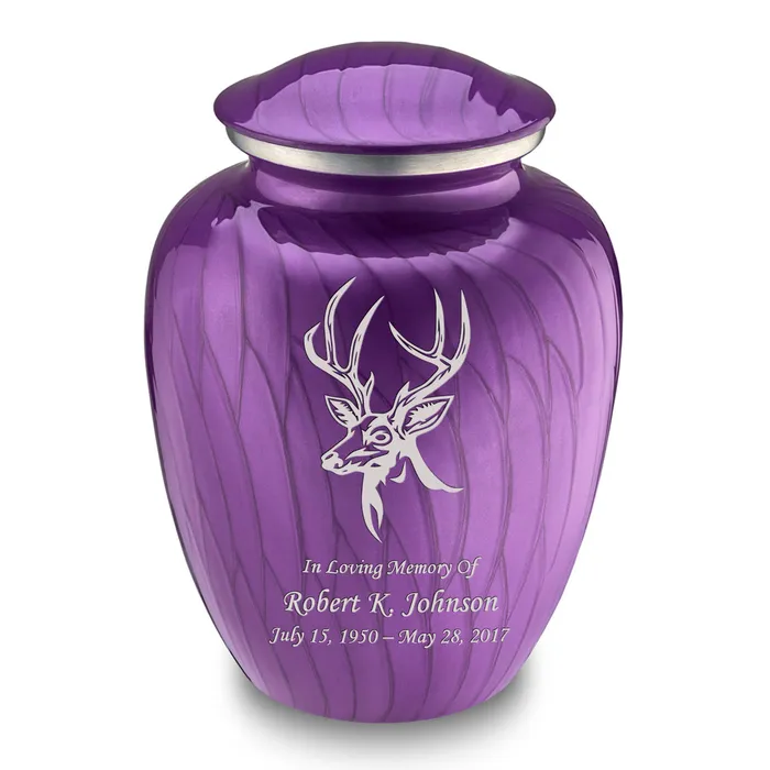Earrings Adult Embrace Pearl Purple Deer Cremation Urn GetUrns
