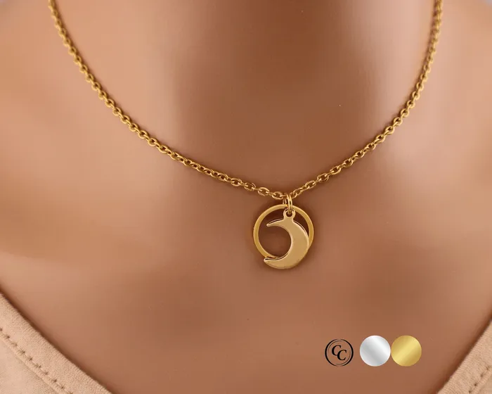 Earrings Gold Submissive Moon Captive Collars