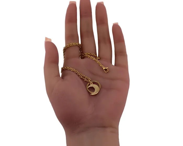 Earrings Gold Submissive Moon Captive Collars