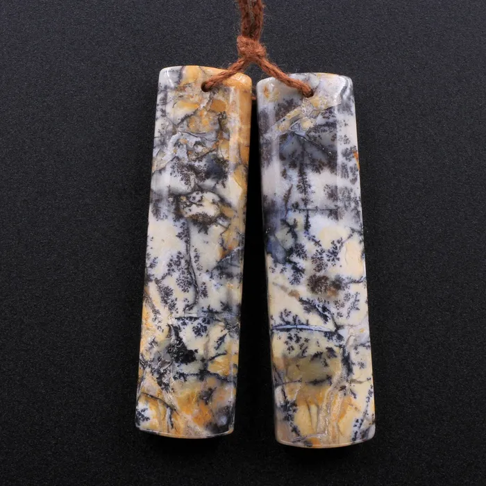 Earrings Intrinsic Trading Drilled Amethyst Sage Chalcedony From Oregon Matched Rectangle Earring Pair Stone Beads