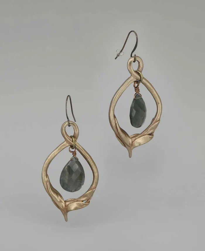 Earrings Lotus Petal Labradorite Earrings Buddha Groove