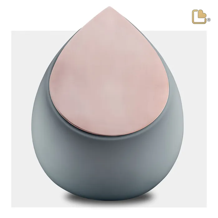 Earrings LoveUrns Drop Standard Adult Urn French Grey Brushed Rose Gold