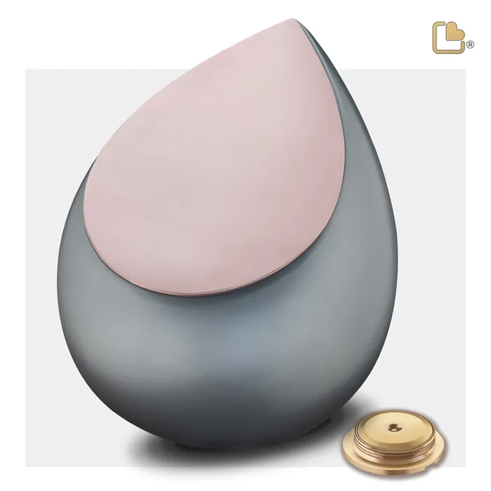 Earrings LoveUrns Drop Standard Adult Urn French Grey Brushed Rose Gold