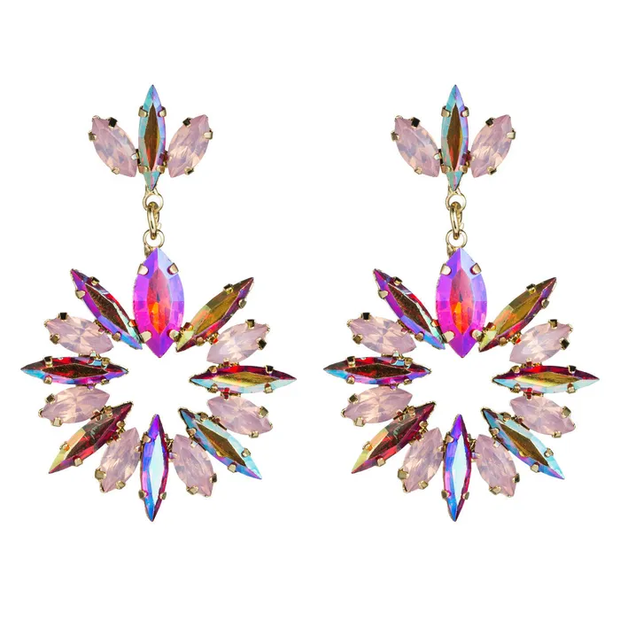 Earrings Refined by AnnaKaci Beautiful Dangle Long Almond Shaped Crystals Earrings Earrings Refined by AnnaKaci Beautiful Dangle Long Almond Shaped Crystals Earrings