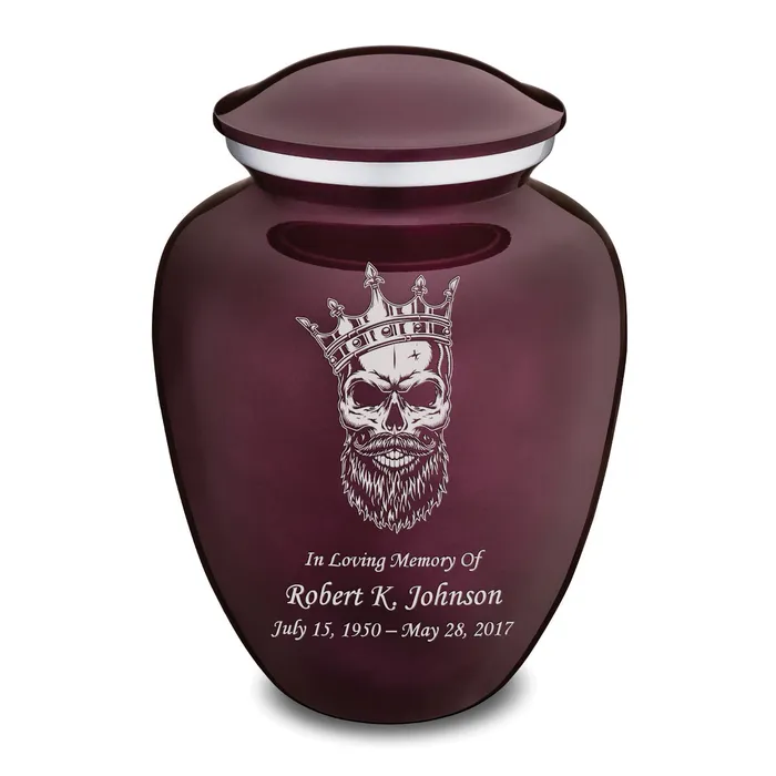 GetUrns Rings Adult Embrace Cherry Purple Skull Cremation Urn