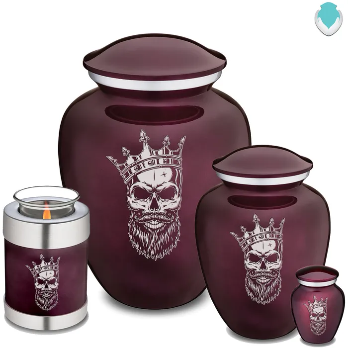 GetUrns Rings Adult Embrace Cherry Purple Skull Cremation Urn