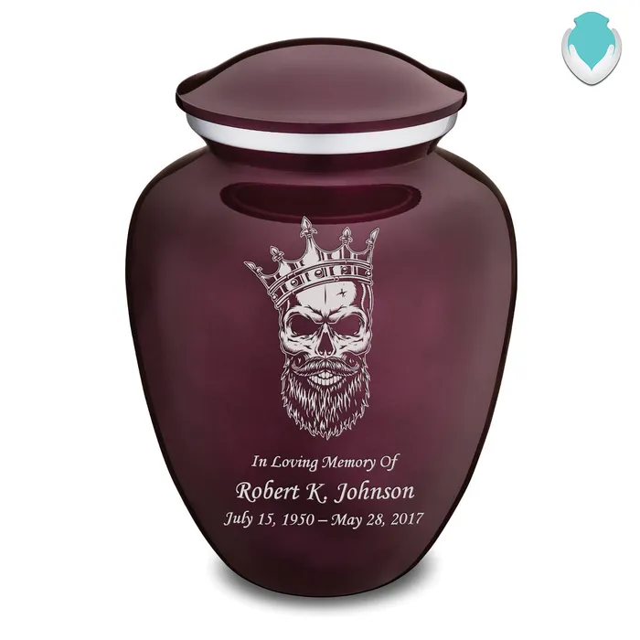 GetUrns Rings Adult Embrace Cherry Purple Skull Cremation Urn