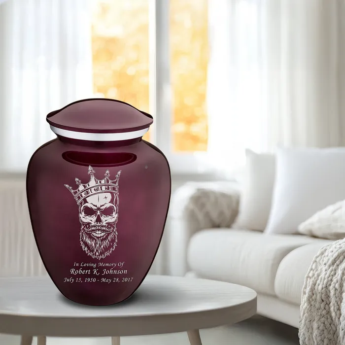 GetUrns Rings Adult Embrace Cherry Purple Skull Cremation Urn