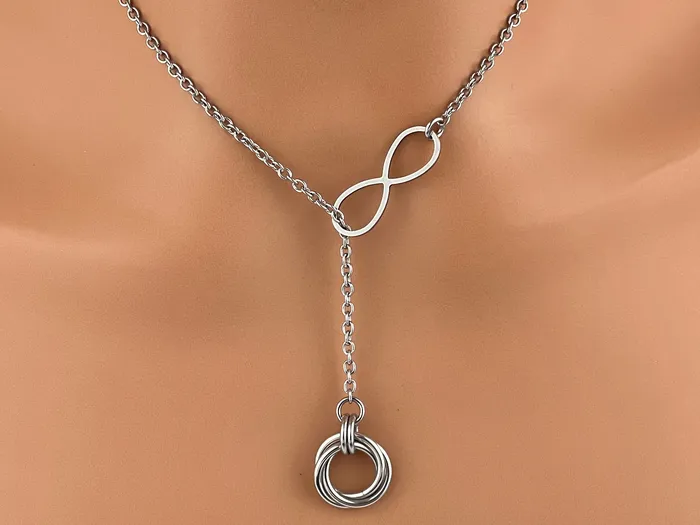 Infinity with Fidget Lovers O Ring Captive Collars Rings