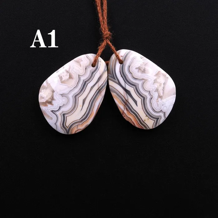Intrinsic Trading Earrings Drilled Laguna Lace Agate Freeform Earring Matched Gemstone Cabochon Stone Bead Pair A1 Intrinsic Trading Earrings Drilled Laguna Lace Agate Freeform Earring Matched Gemstone Cabochon Stone Bead Pair A1