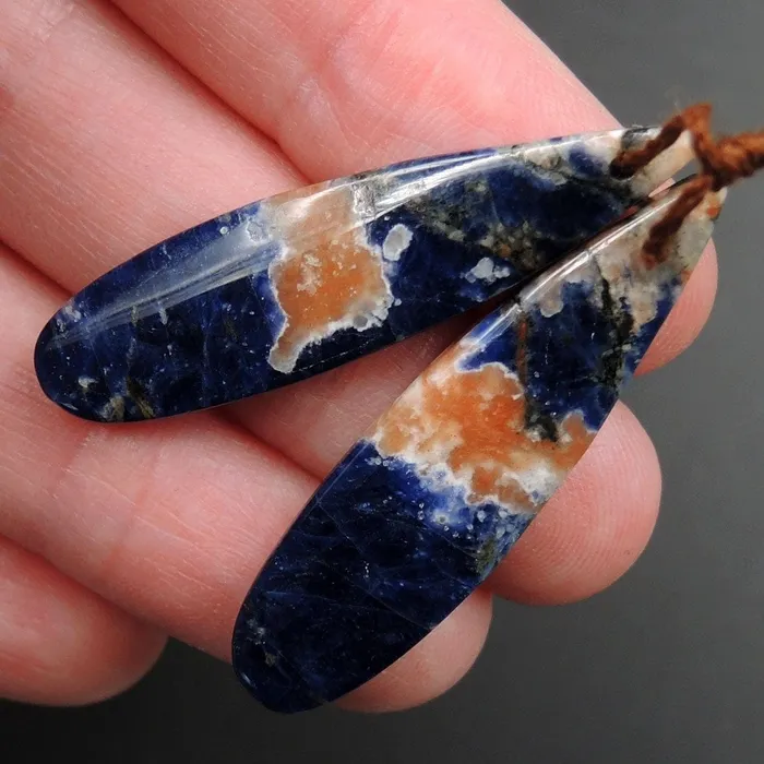 Intrinsic Trading Earrings Natural African Orange Sodalite Earring Pair Teardrop Cabochon Cab Pair Drilled Matched Earrings Bead Pair Natural Stone E3224 Intrinsic Trading Earrings Natural African Orange Sodalite Earring Pair Teardrop Cabochon Cab Pair Drilled Matched Earrings Bead Pair Natural Stone E3224
