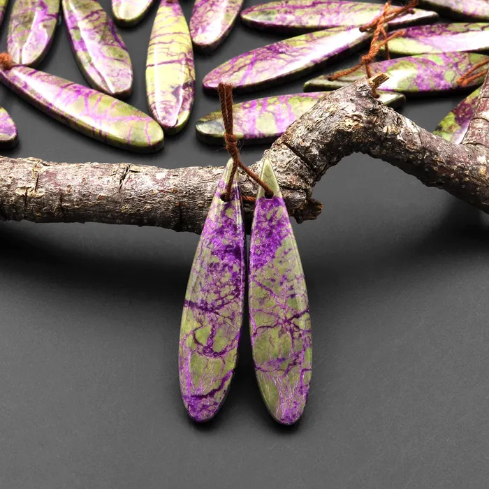Intrinsic Trading Earrings Natural Atlantisite Stichtite Earring Pair Gemstone Drilled Teardrop Cabochon Matched Gemstone Beads From Australia A88 Intrinsic Trading Earrings Natural Atlantisite Stichtite Earring Pair Gemstone Drilled Teardrop Cabochon Matched Gemstone Beads From Australia A88