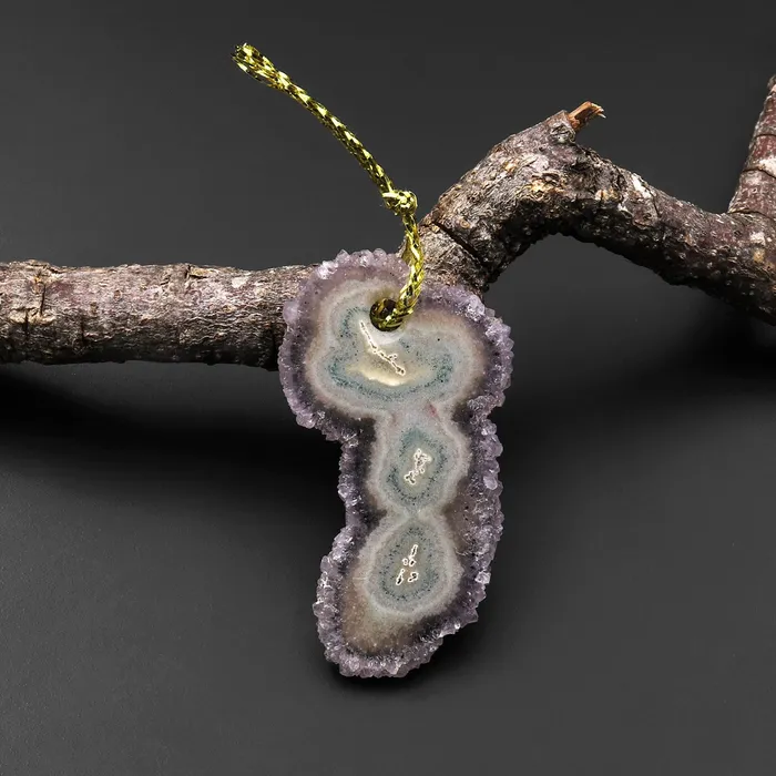 Intrinsic Trading Natural Amethyst Stalactite Flower Pendant Flat Slice Freeform One of a Kind P0216 Necklaces Intrinsic Trading Natural Amethyst Stalactite Flower Pendant Flat Slice Freeform One of a Kind P0216 Necklaces