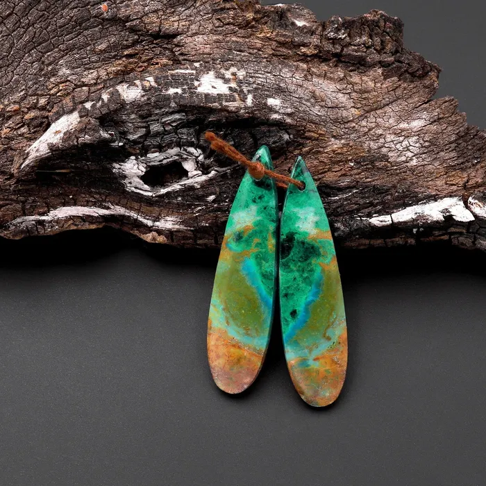 Intrinsic Trading Natural Chrysocolla Earring Pair Gemstone Drilled Teardrop Cabochon Matched Gemstone Beads From Australia Earrings Intrinsic Trading Natural Chrysocolla Earring Pair Gemstone Drilled Teardrop Cabochon Matched Gemstone Beads From Australia Earrings