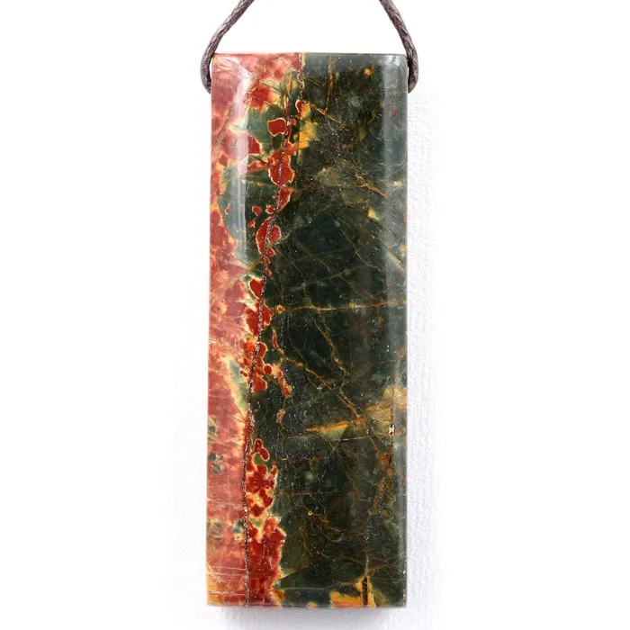 Intrinsic Trading Necklaces Natural Red Creek Jasper Pendant Top Side Drilled Long Rectangle Pendant Natural Multi Color Picasso Jasper Cherry Creek Jasper Bead