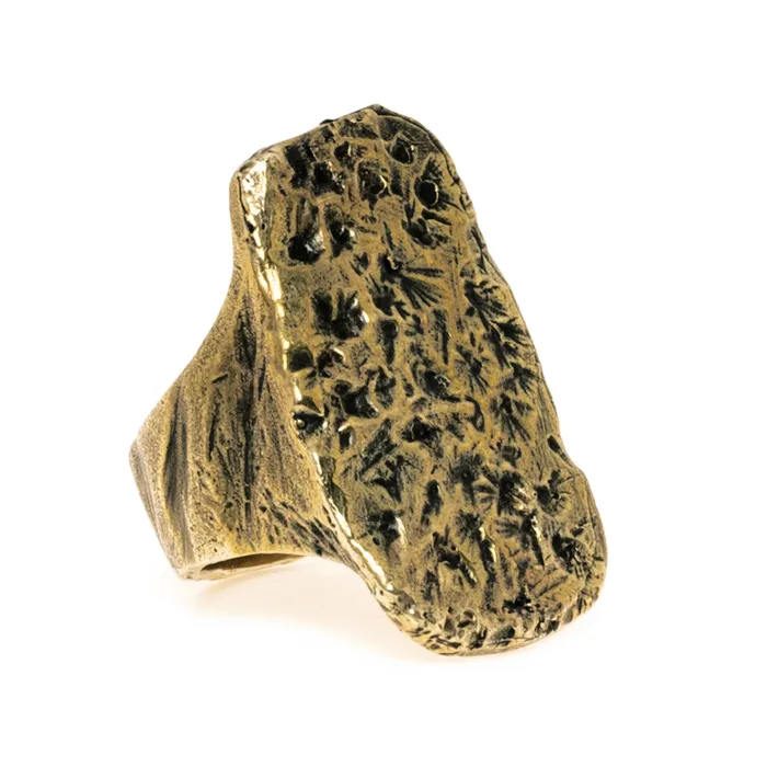 JewelryLab Rings ANCIENT STONE RING BRASS