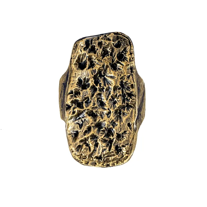 JewelryLab Rings ANCIENT STONE RING BRASS