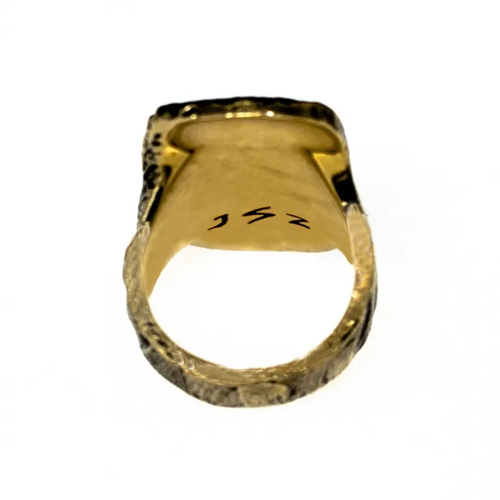 JewelryLab Rings ANCIENT STONE RING BRASS