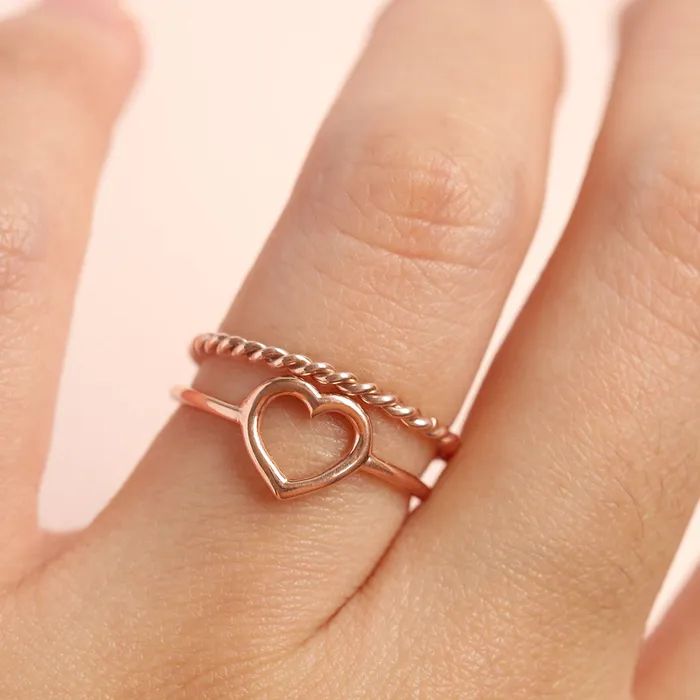 LOULOUROSE Open Heart Ring Rings