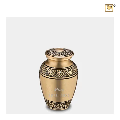 LoveUrns Keepsake Classic Gold Cremation Urn PreStyled Sets