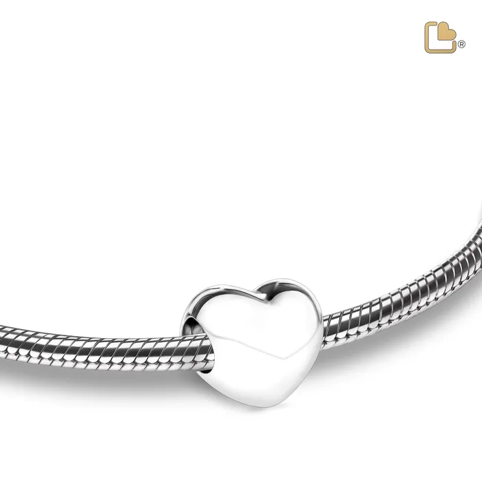 LoveUrns Treasure Bracelets LoveHeart Sterling Silver Cremation Bracelet Bead LoveUrns Treasure Bracelets LoveHeart Sterling Silver Cremation Bracelet Bead
