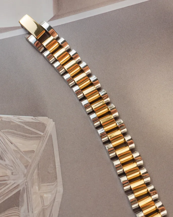 Luv Aj Bracelets Twotoned Timepiece Bracelet